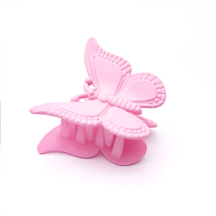 Large Butterfly Hair Catcher Matte Pink 0813