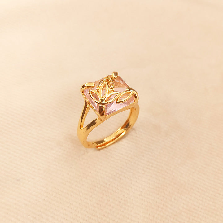 Elegant Pink Adjustable Ring 0612