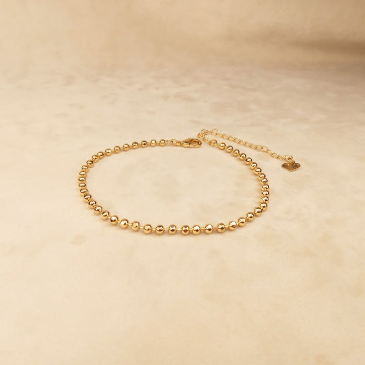 Golden Beads Anklet 0628A