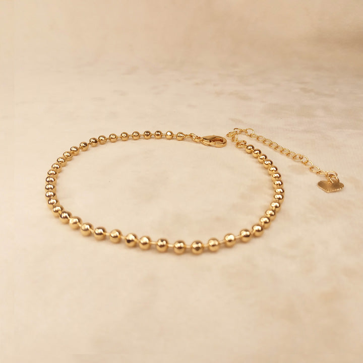 Golden Beads Anklet 0628A