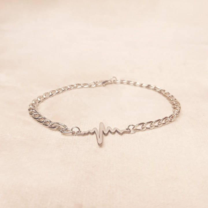 Silver Heartbeat Bracelet 0703