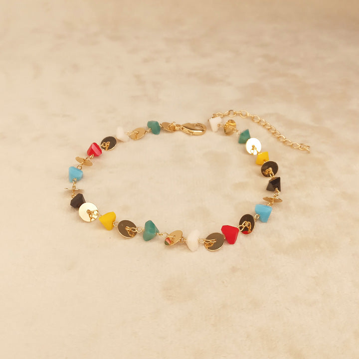 Multicolor Beads Anklet 0619