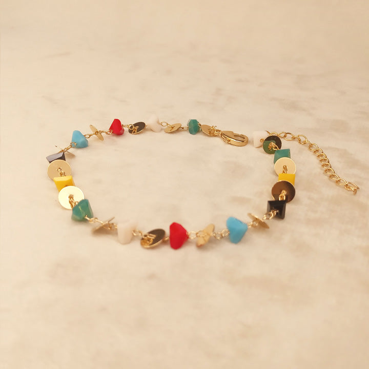 Multicolor Beads Anklet 0619