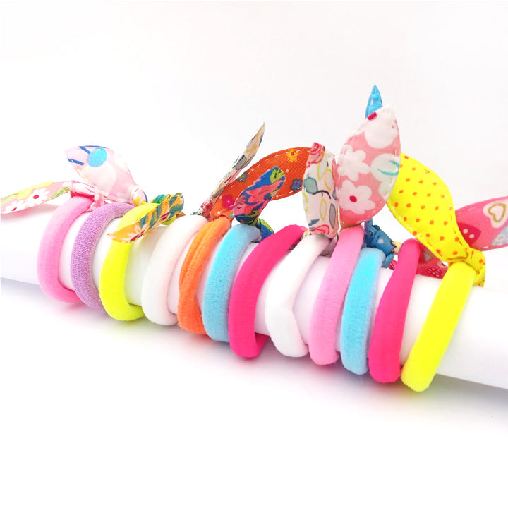 Multicolor Bunny Hair Pony 0817 Pack of 12