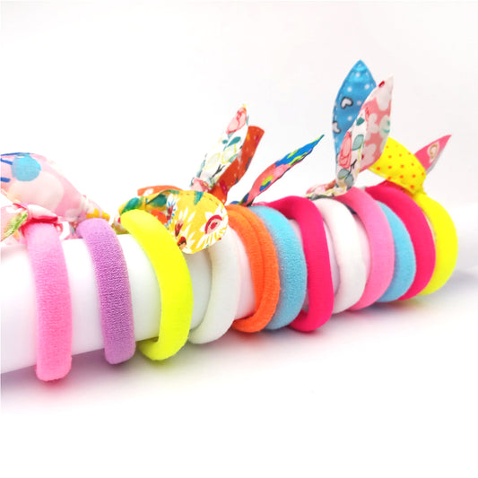 Multicolor Bunny Hair Pony 0817 Pack of 12