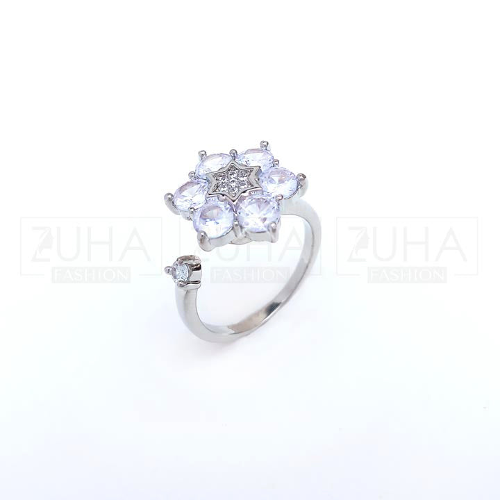 rotating crystal ring for girls