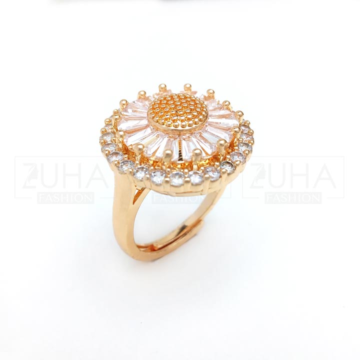 gold plated zircon ring