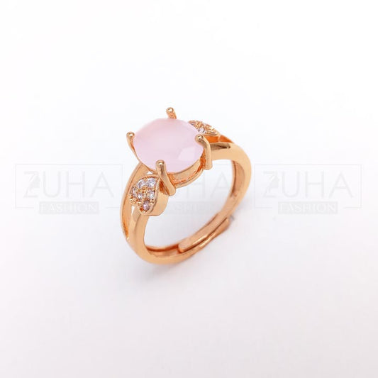 pink zircon ring