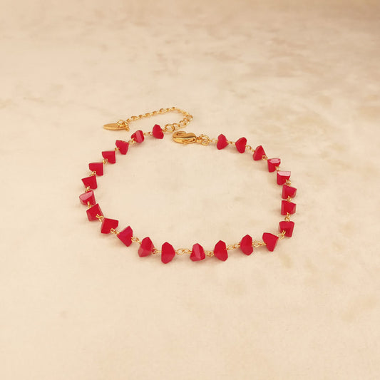 Red Beads Anklet 0627