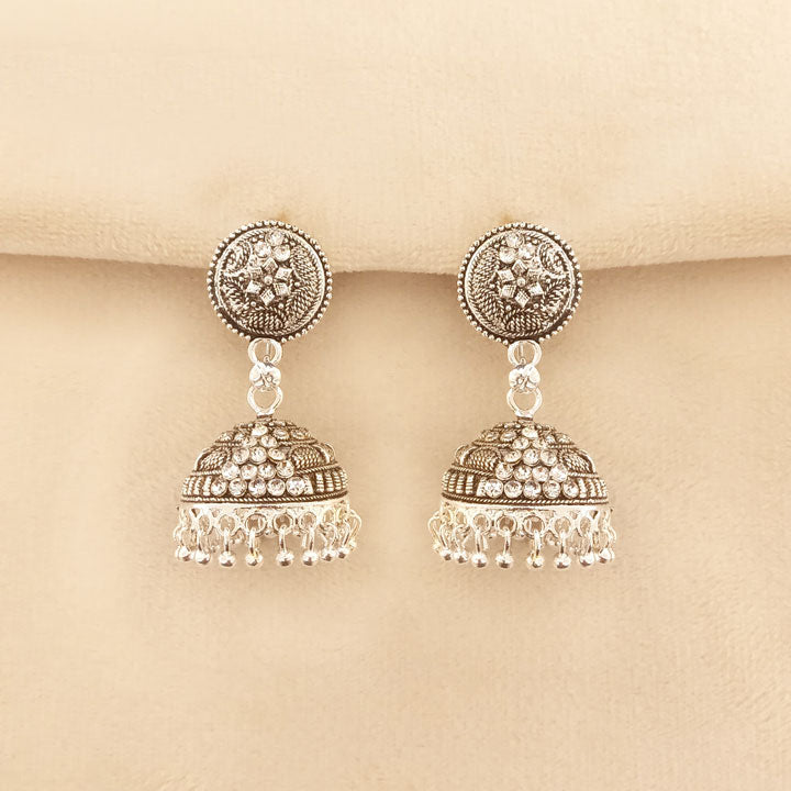 Silver Jhumka Earrings 0646