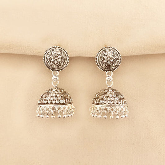 Silver Jhumka Earrings 0646