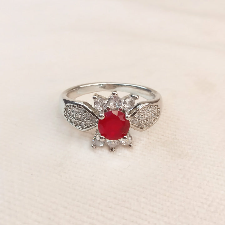 red crystal ring