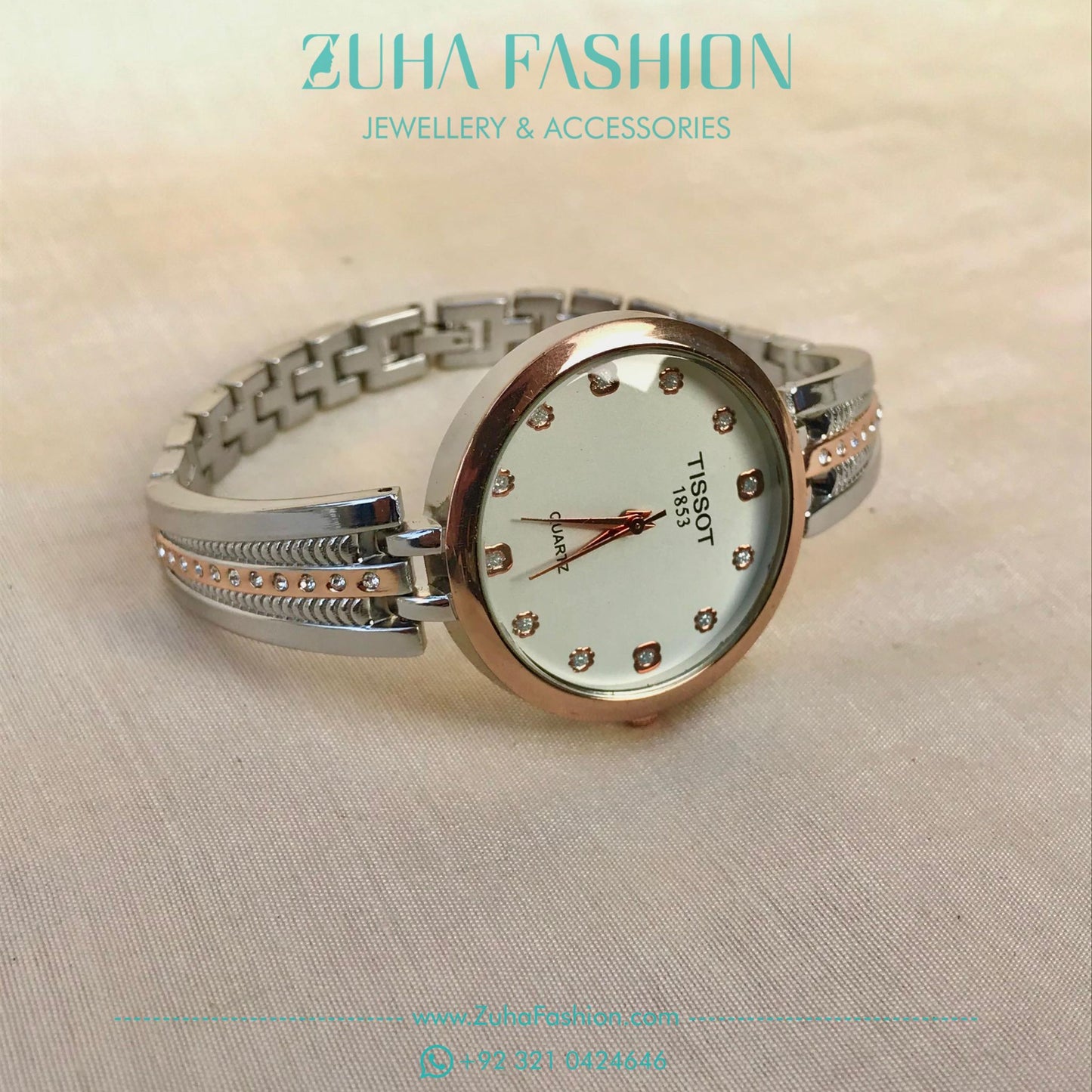 Elegant Dual Tone Ladies Watch 0105