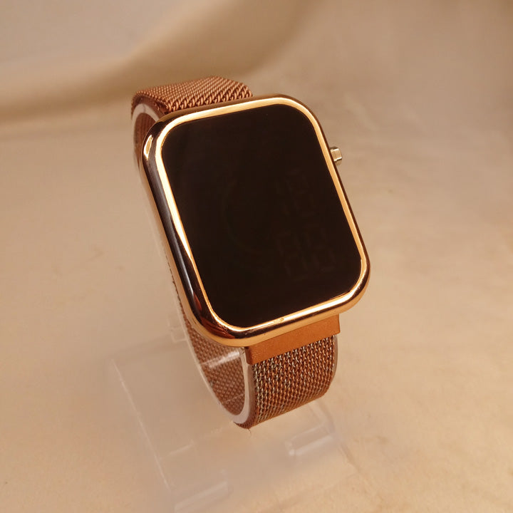 Copper Magnet Strap Digital Watch 0569