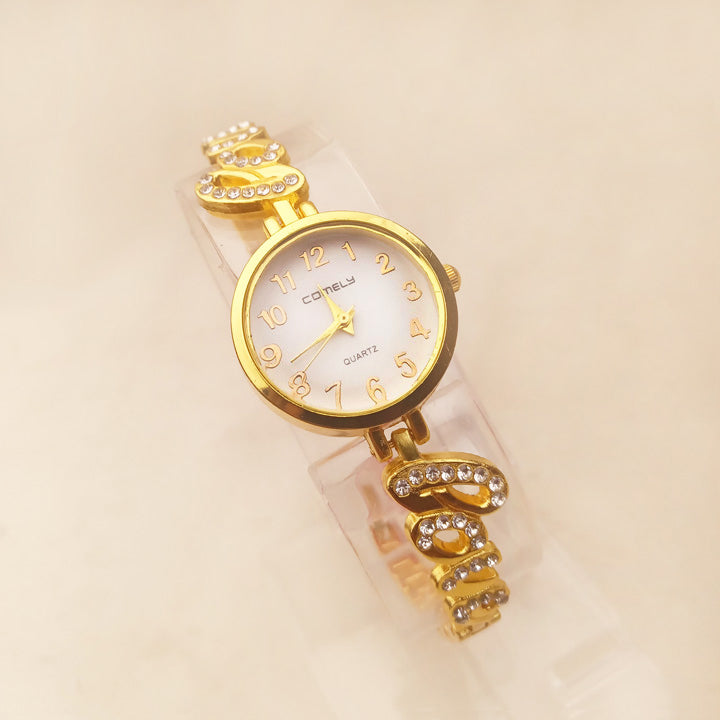 Golden Love Chain Watch for Girls 0801