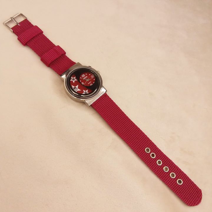 Red Strap Wrist Watch 0562