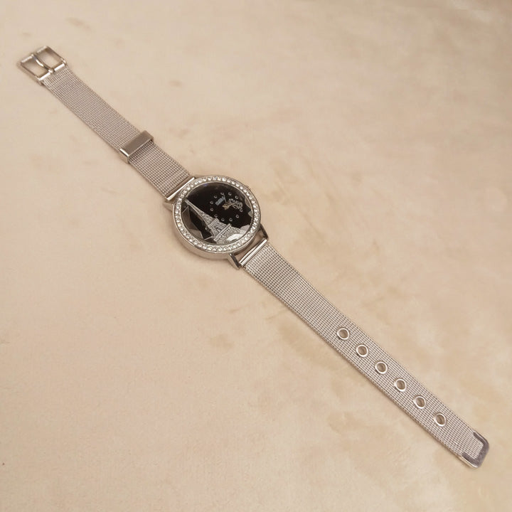 Black Dial Silver Metal Watch 0575