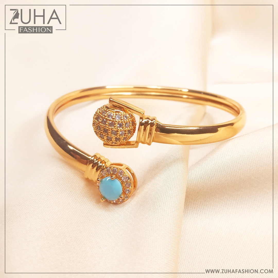 Trendy Crystal Ball Turquoise Bangle 0388