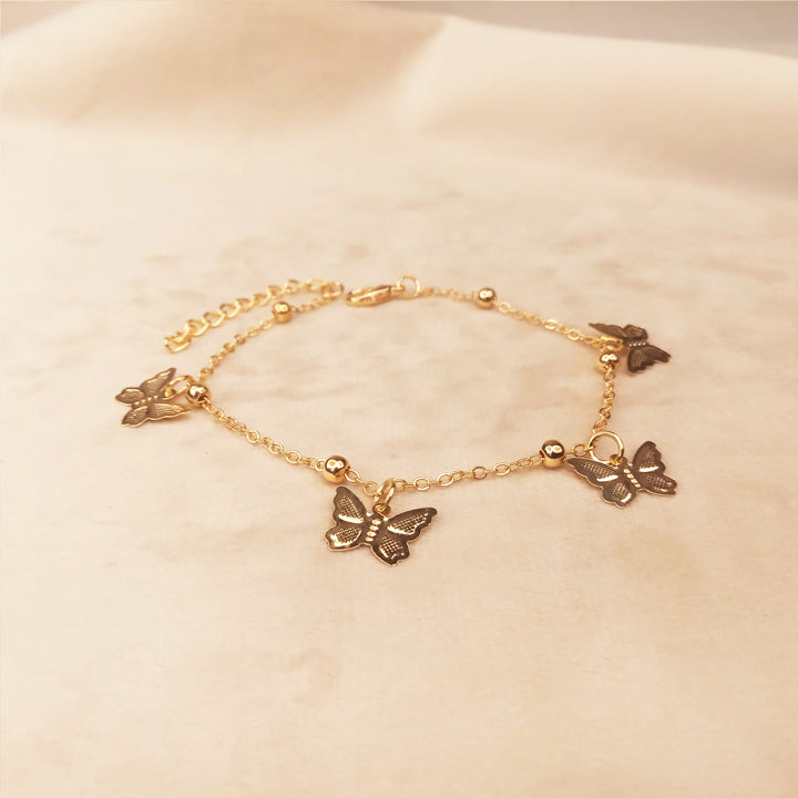 Golden Butterfly Chain Anklet 0523