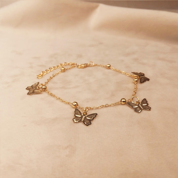 casual golden anklet