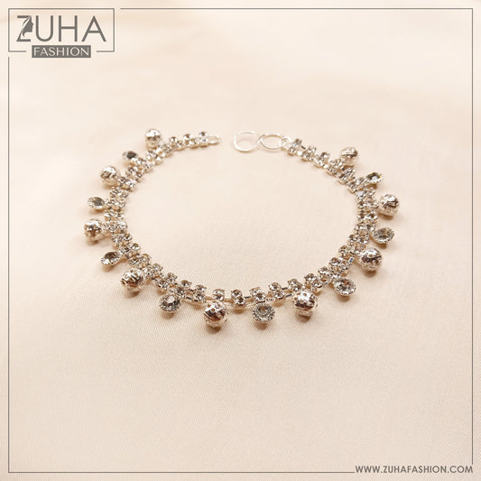 Silver Beads Anklet 0480