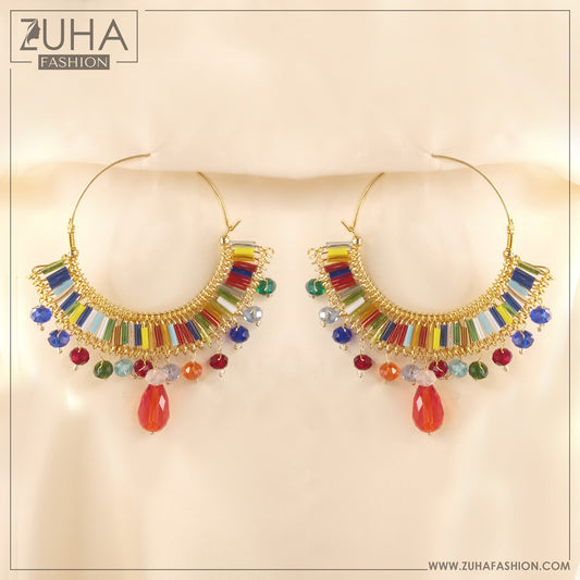 multicolor bali earrings