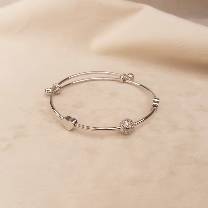 casual silver bangle for women