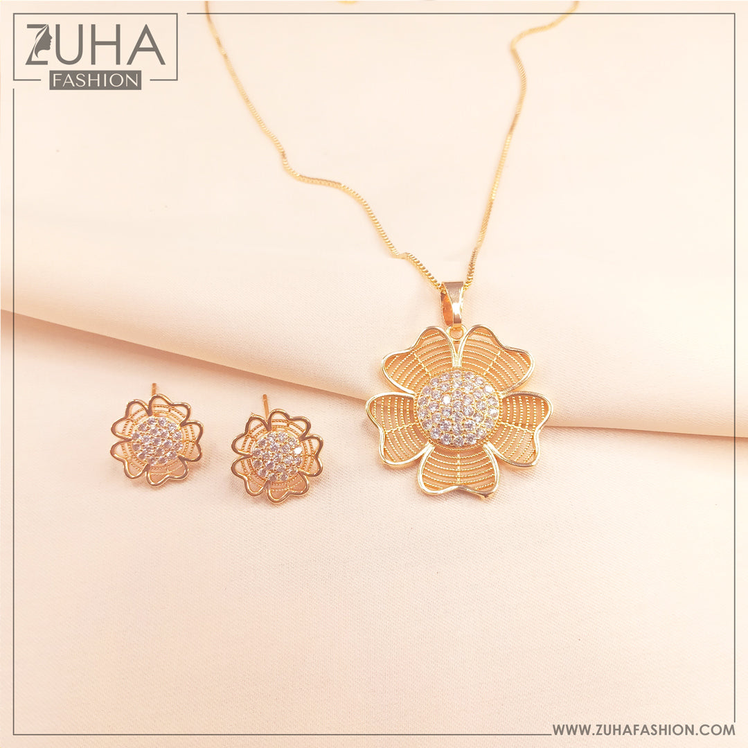 Gold Necklace Set Design 0428