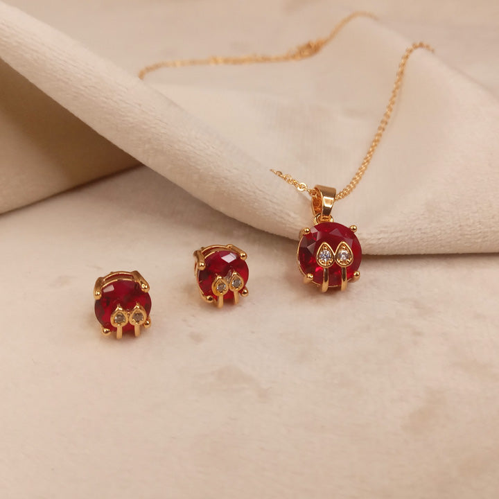 red jewellery set