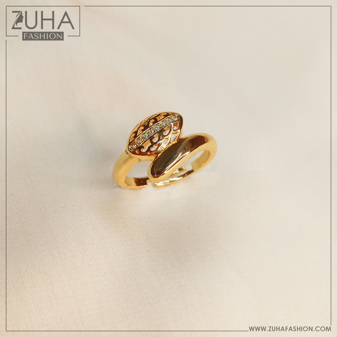 adjustable golden ring for ladies