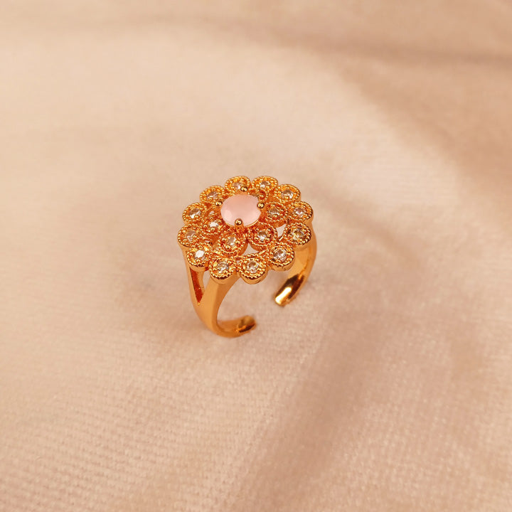 soft pink adjuatable ring