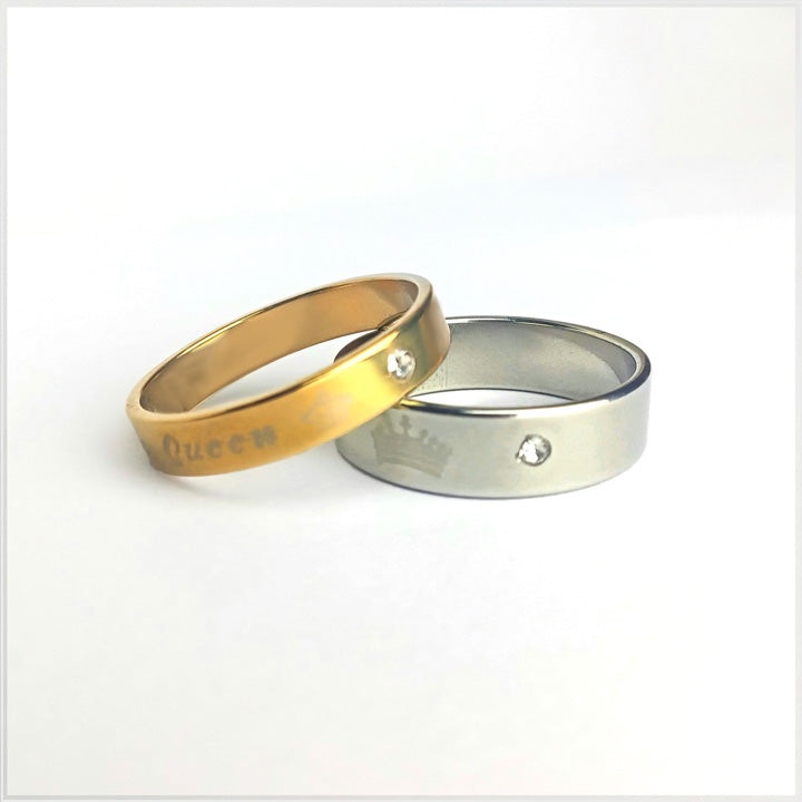 couple ring golden silver