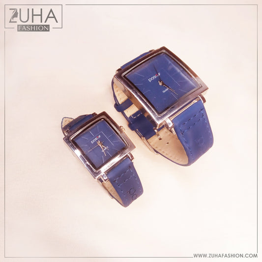 Blue Strap Couple Watch W0110
