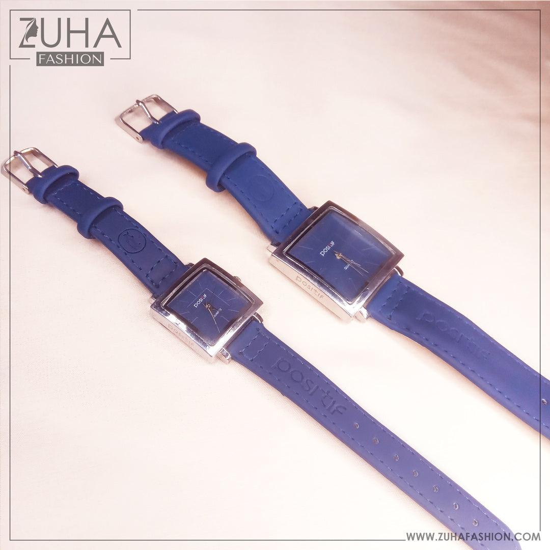 Blue Strap Couple Watch W0110