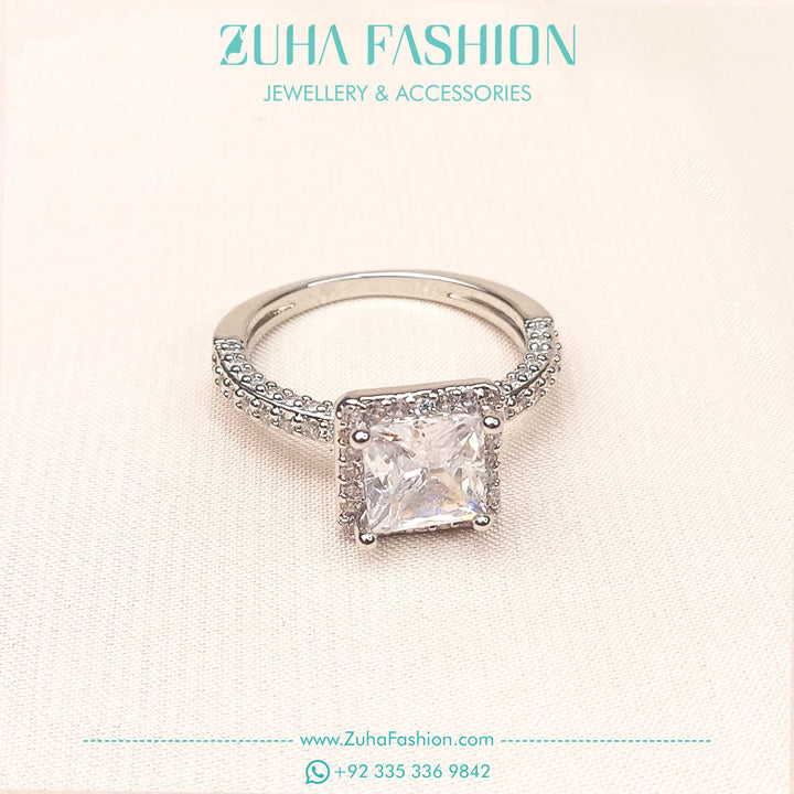 Premium Solitaire Zircon Ring for Girls 0943
