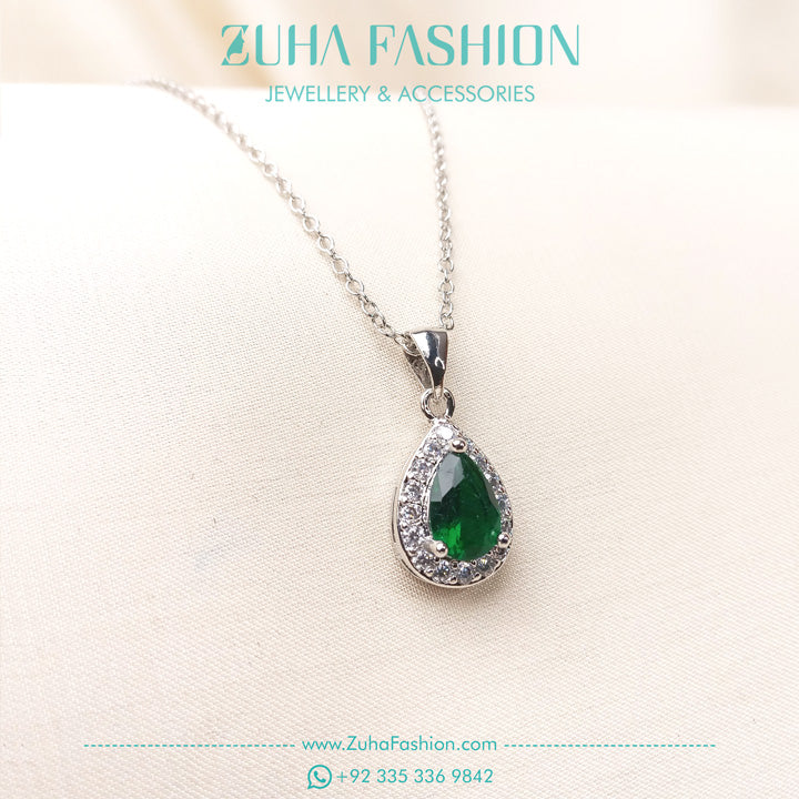 Green Crystal Locket for Girls 0974