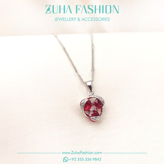 Red Crystal Locket for Girls 0976