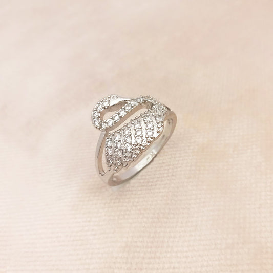 Silver Swan Ring 0712