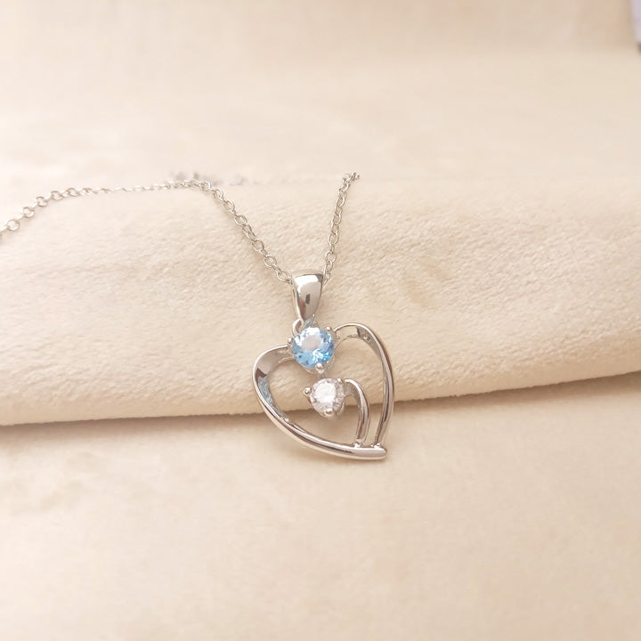 silver crystal heart locket