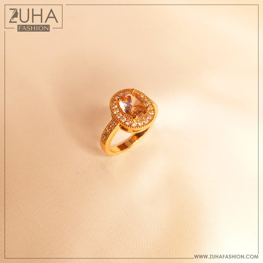 Champagne Stone Ring 0099