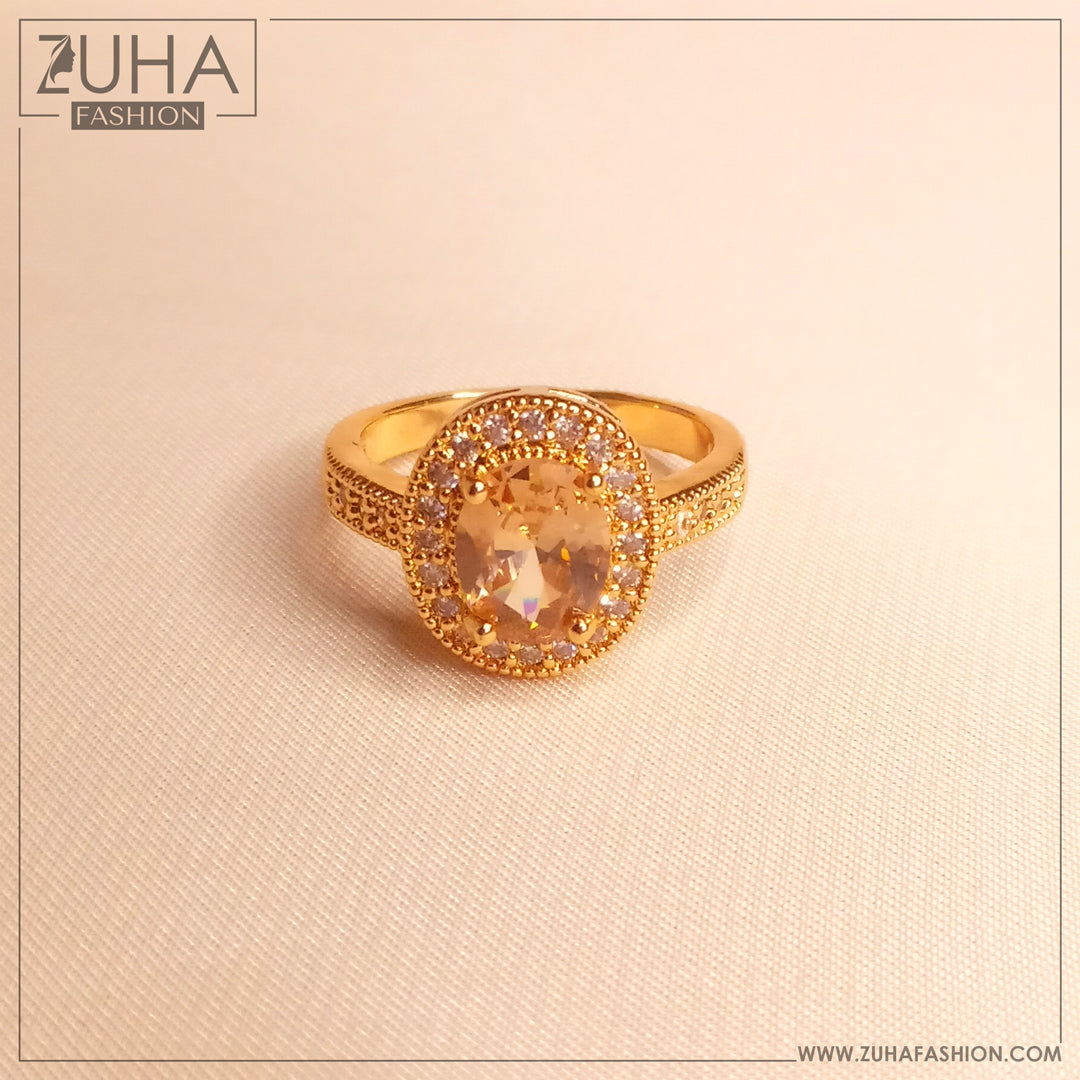 Champagne Stone Ring 0099
