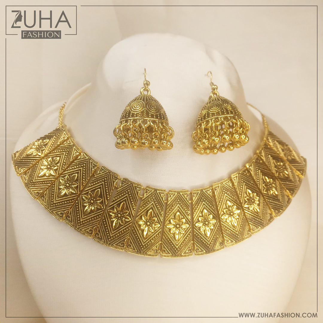 Golden Choker Set for Bridal 0233