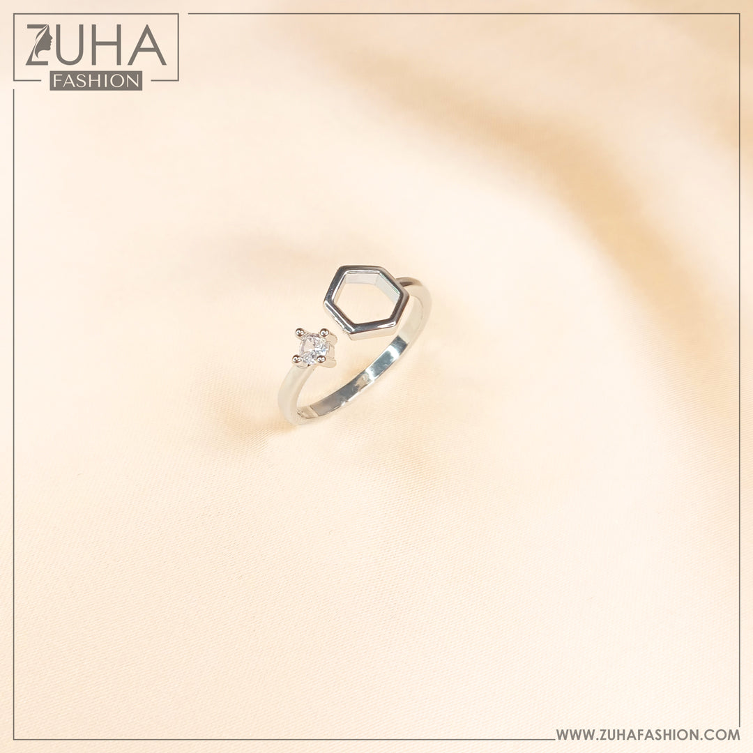 Adjustable Casual Silver Ring 0146