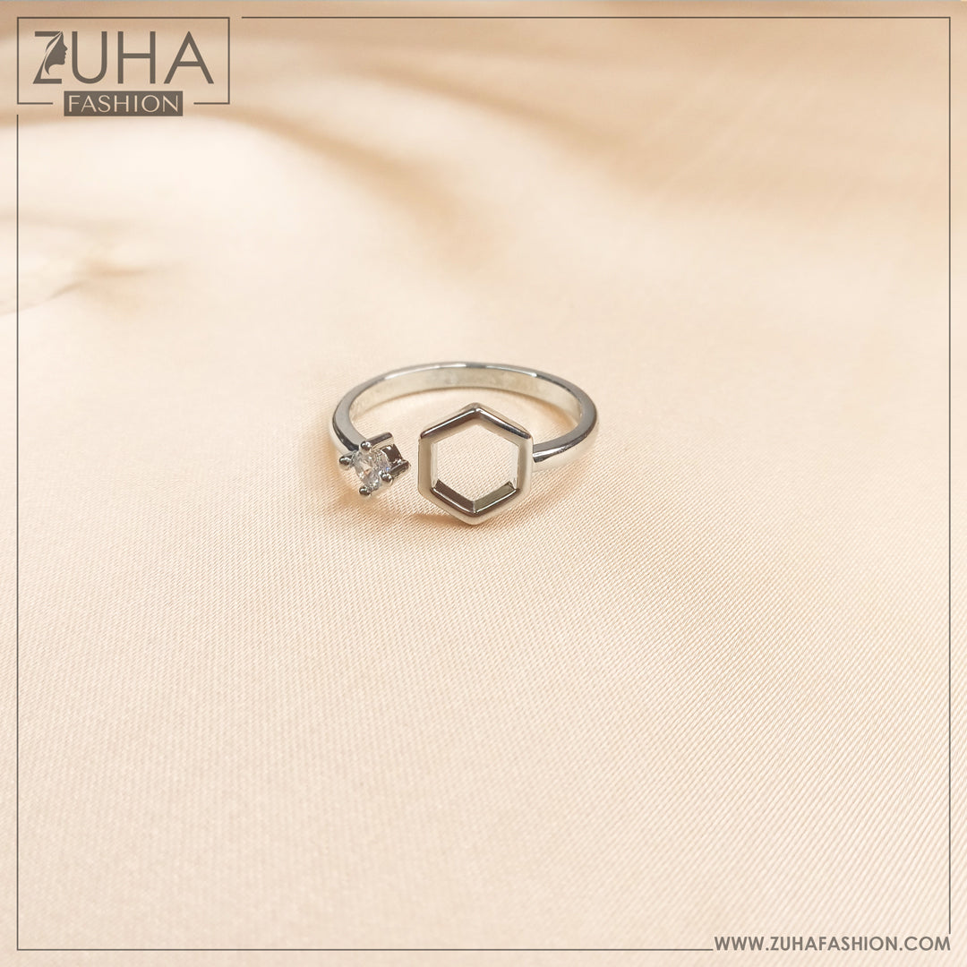 Adjustable Casual Silver Ring 0146