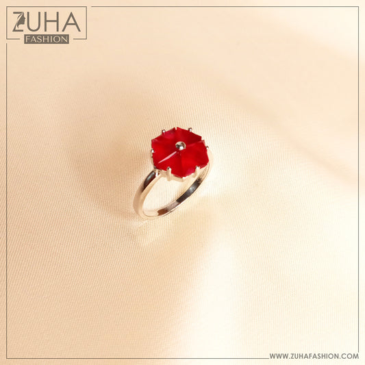 Red Crystal Ring for Girls 0128